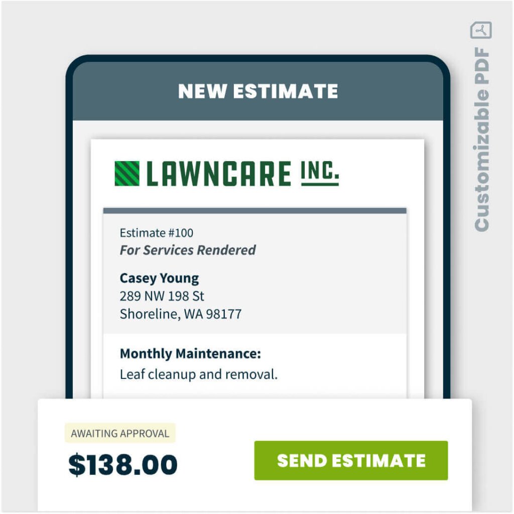 lawn care estimate template