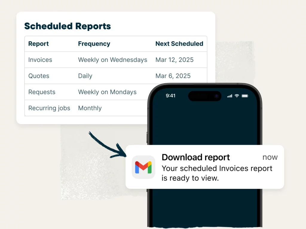 now your numbers with a report scheduler
