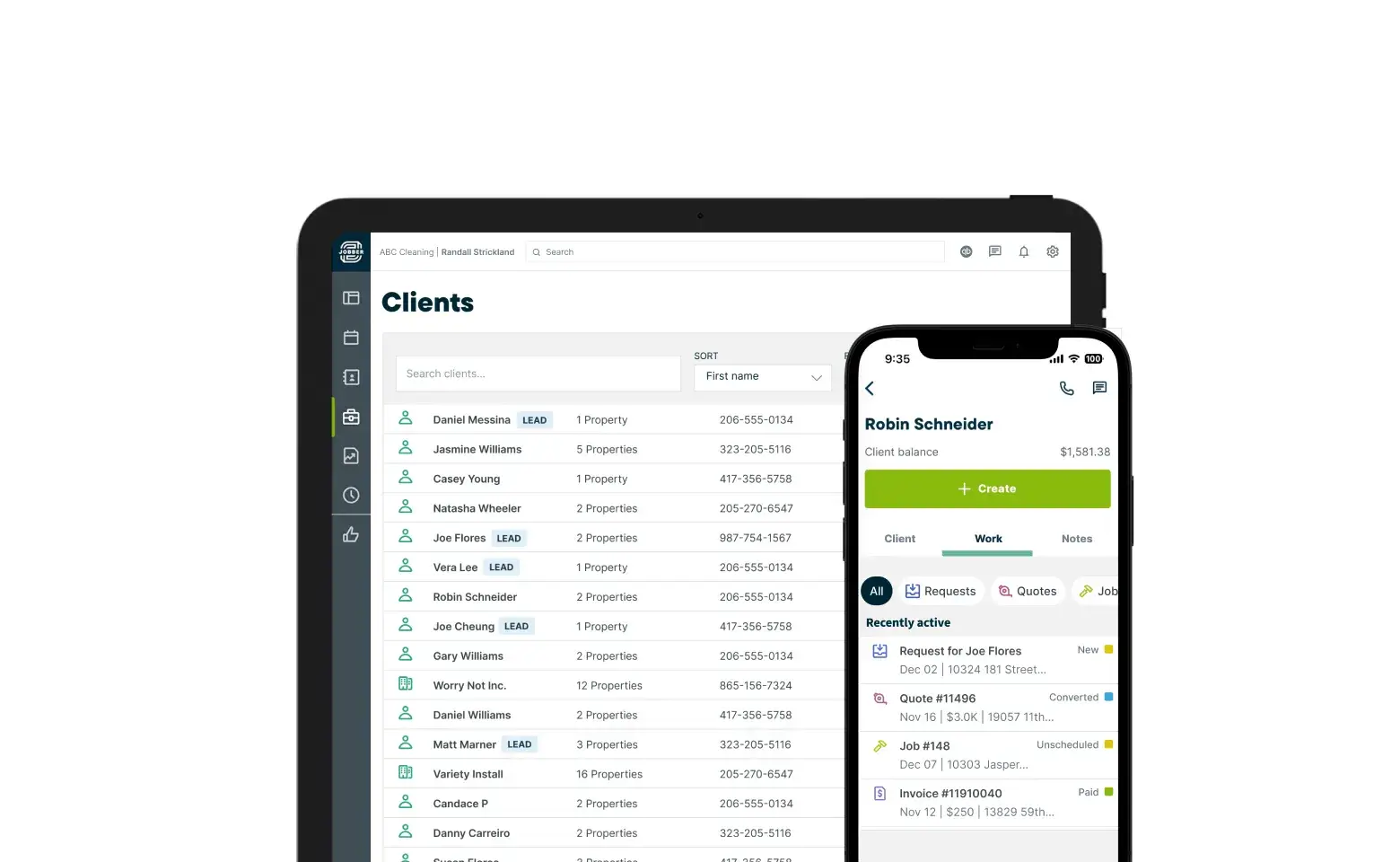 Field service CRM software by Jobber