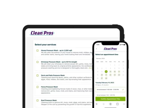 Online booking system in Jobber