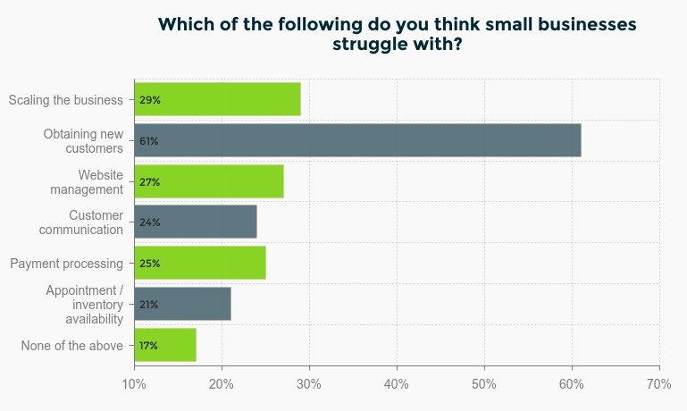 Small business challenges statistics