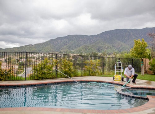 Pool Service Professional who uses work order software