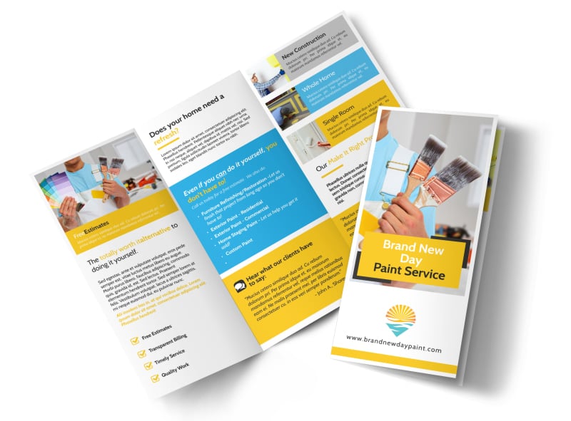 image of painting brochure made on MyCreativeShop