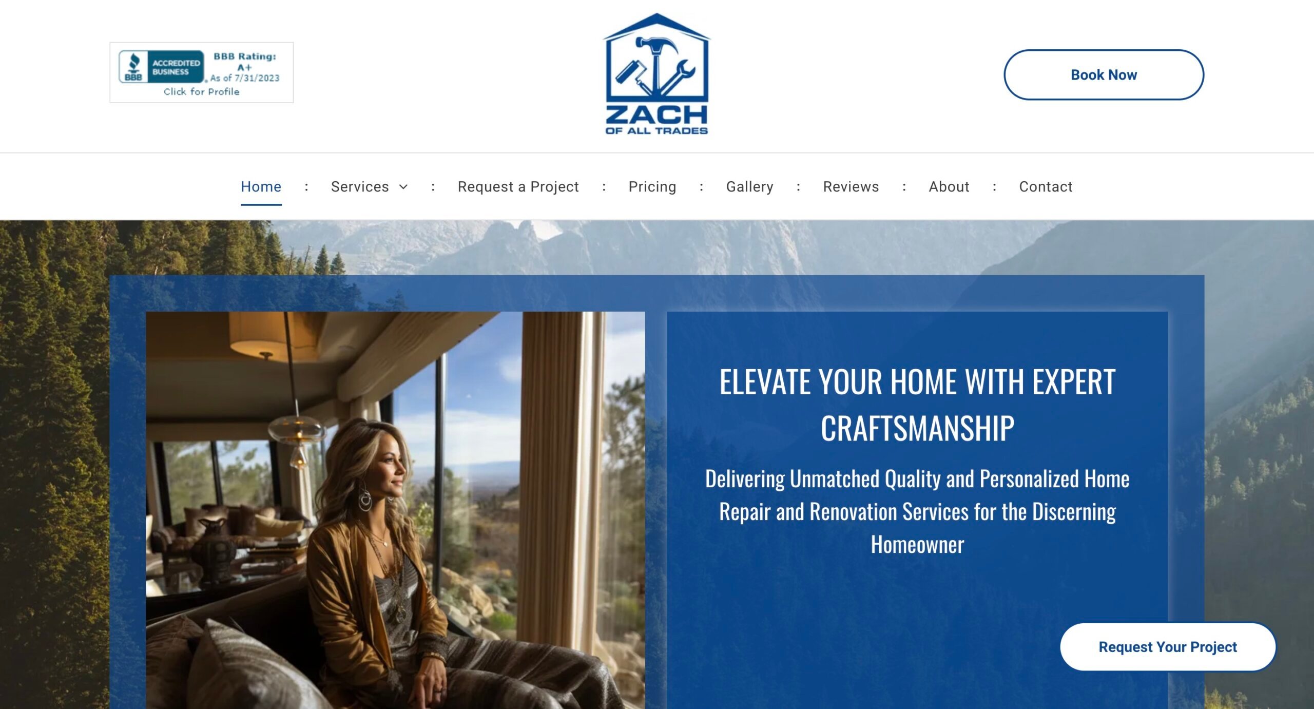 image of Zach of all Trades' website homepage