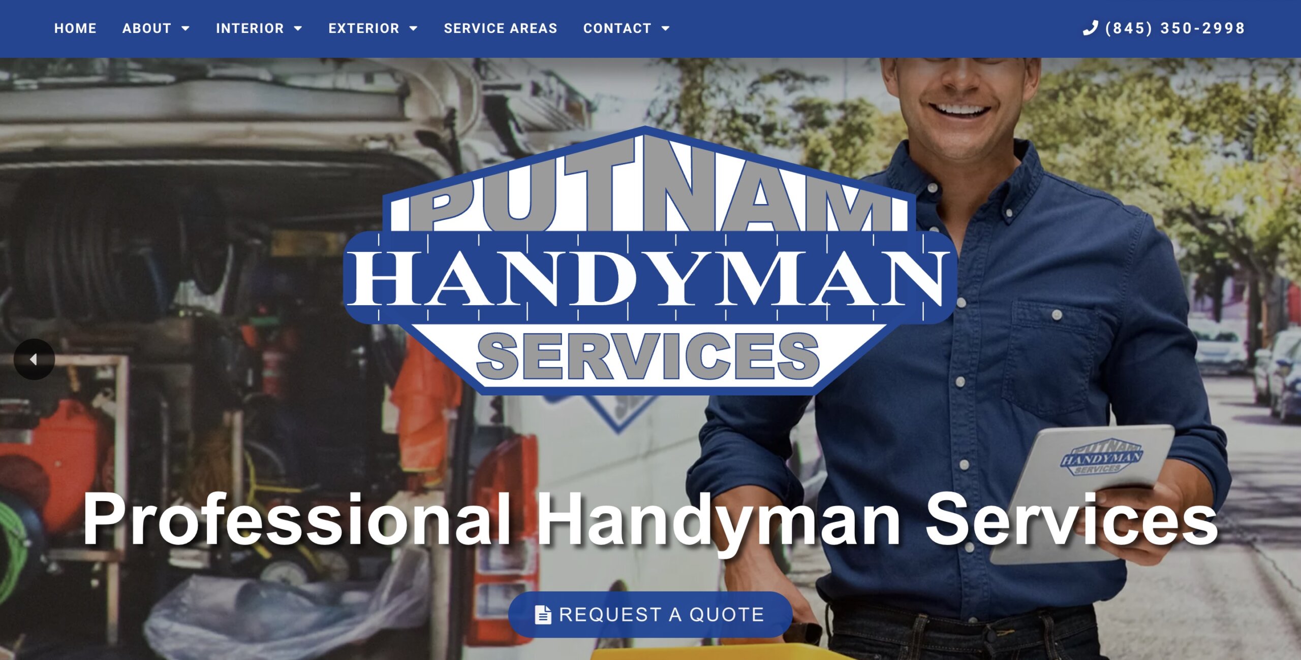 image of Putnam Handyman Services website