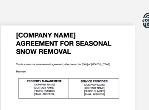 preview image of a snow removal contract