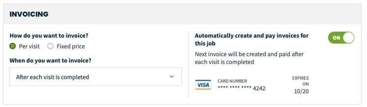 Recurring invoice and payment settings in Jobber