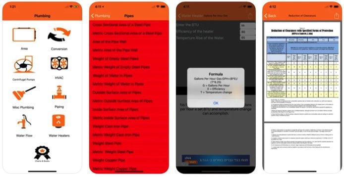 image of plumbing formulator app from app store