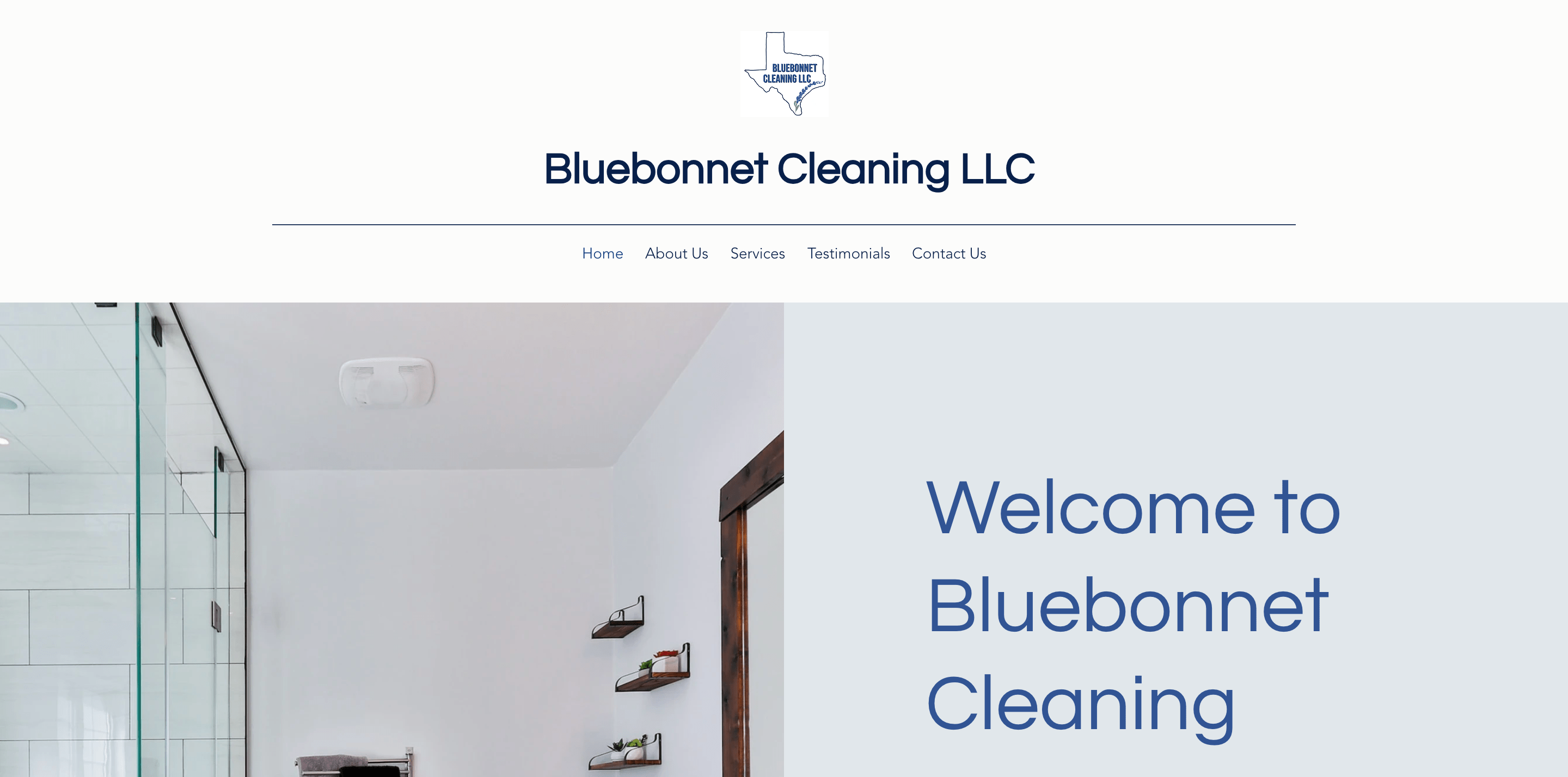 image of Bluebonnet Cleaning's website