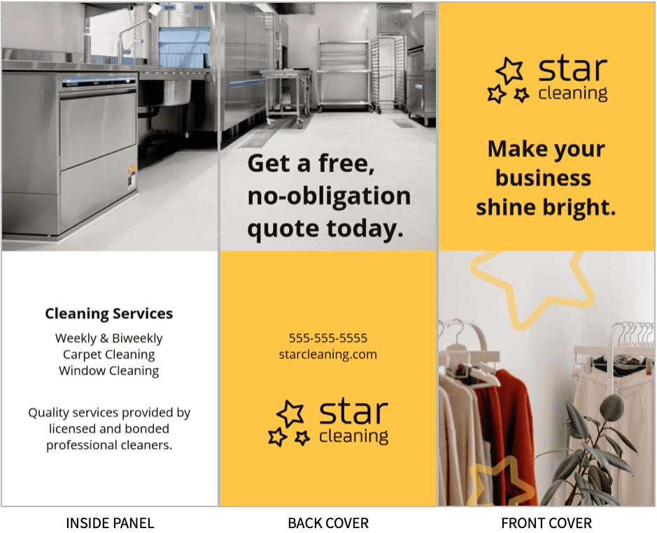 Cleaning flyers - commercial cleaning brochure cover