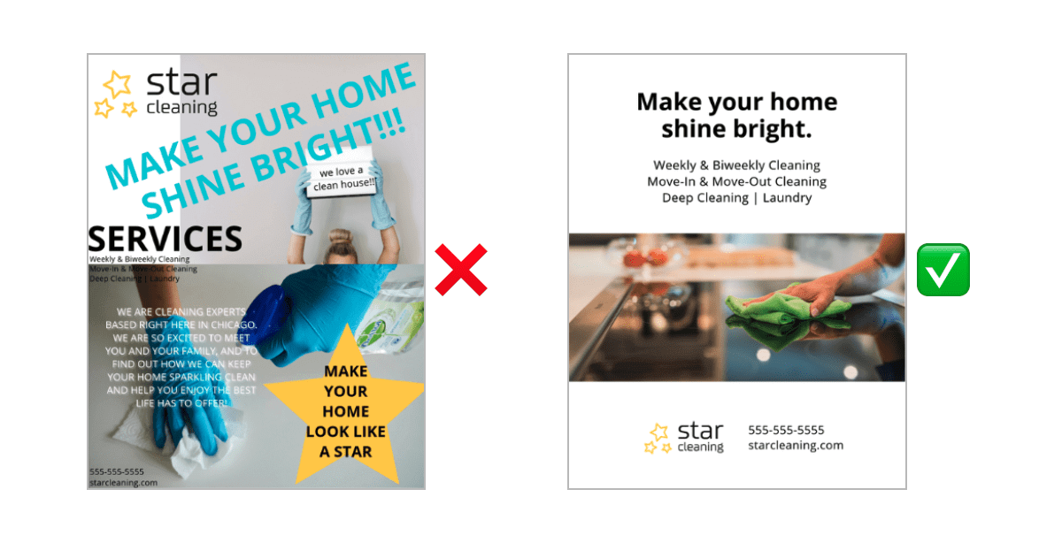 Cleaning flyers comparison