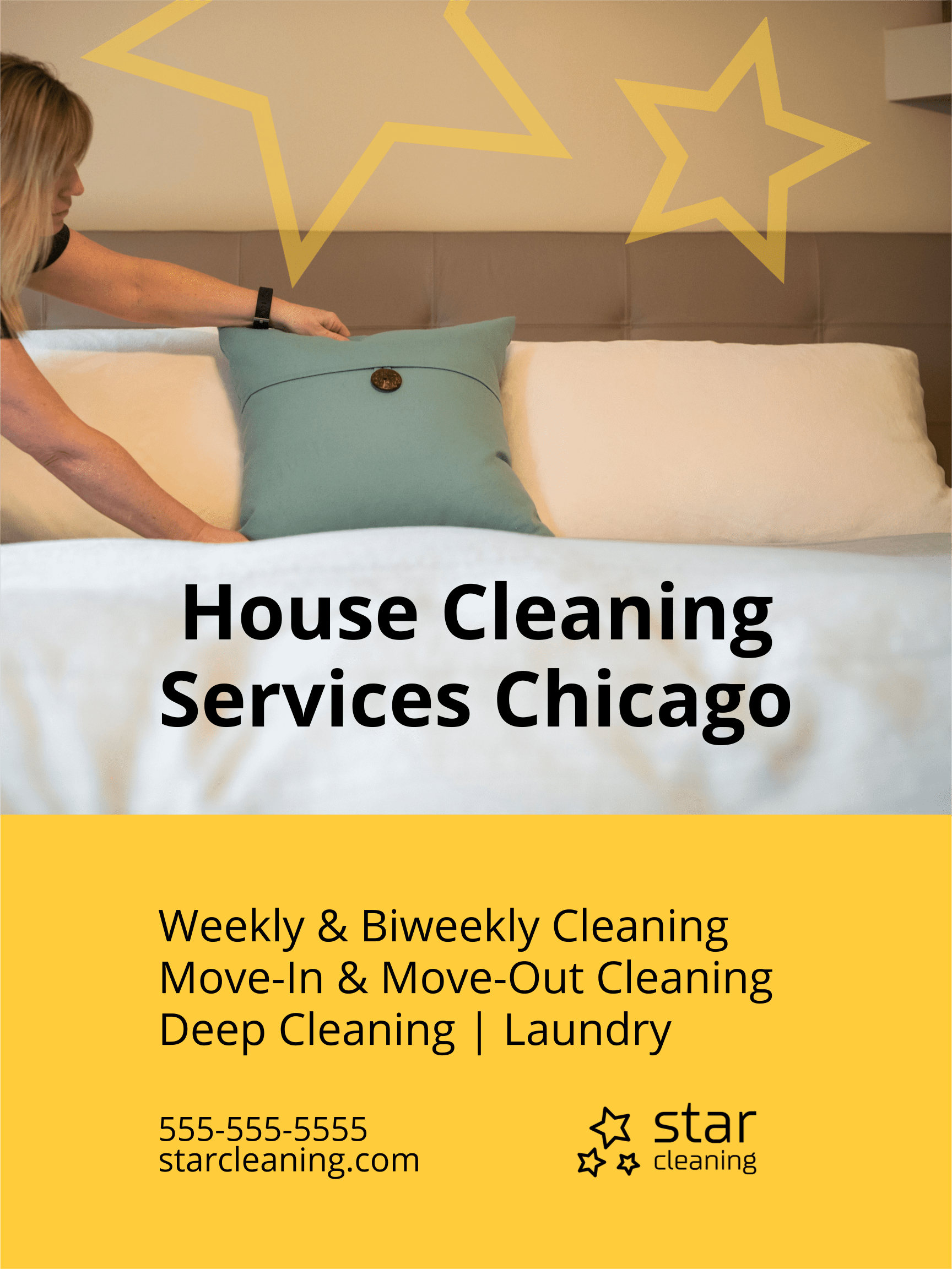 Cleaning flyers - residential cleaning poster