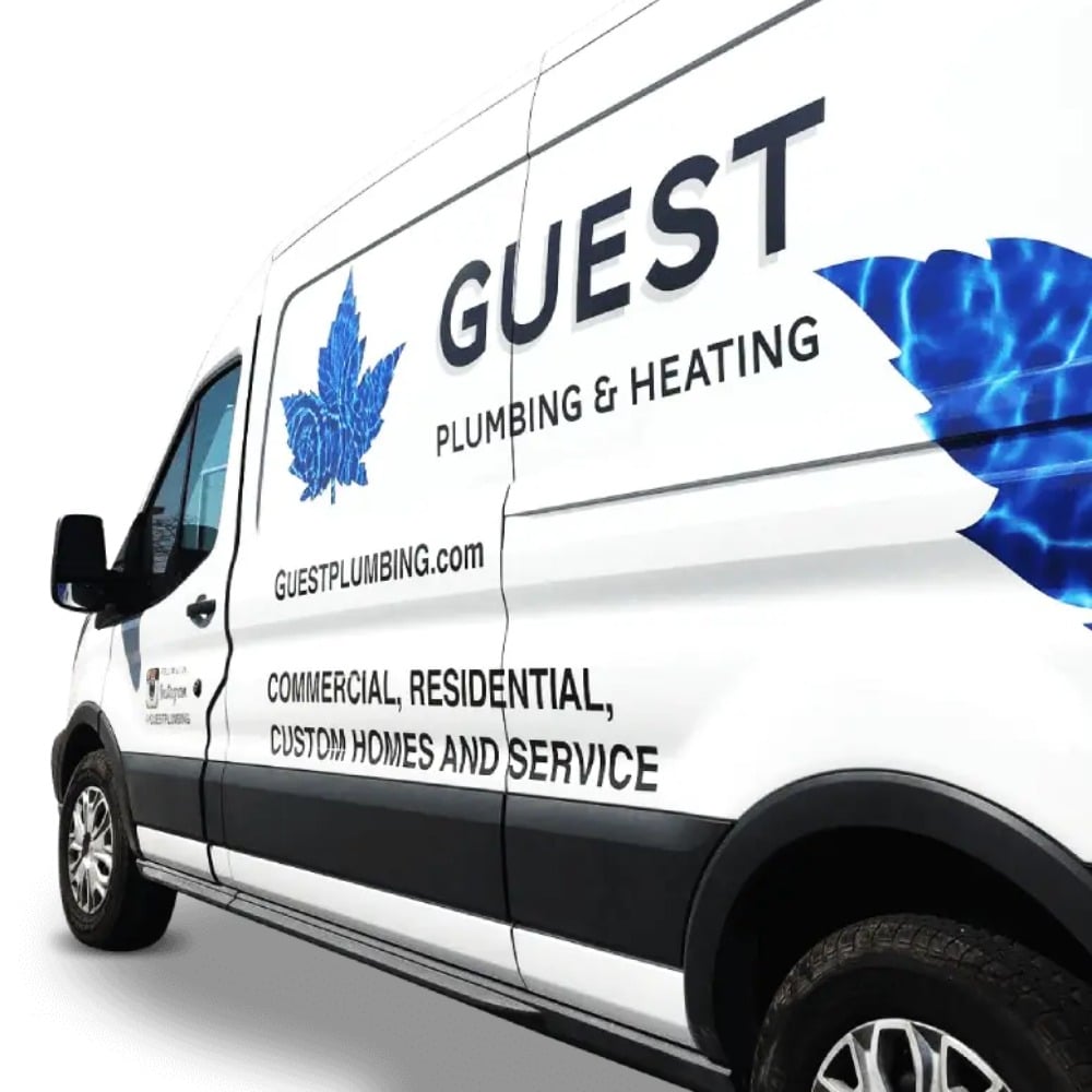 Guest Plumbing and Heating van wrap