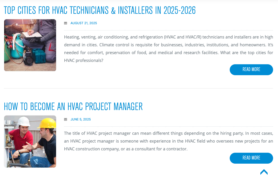 Image of HVAC Classes HVAC blog