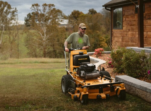 image of lawn care SP on stand on rider