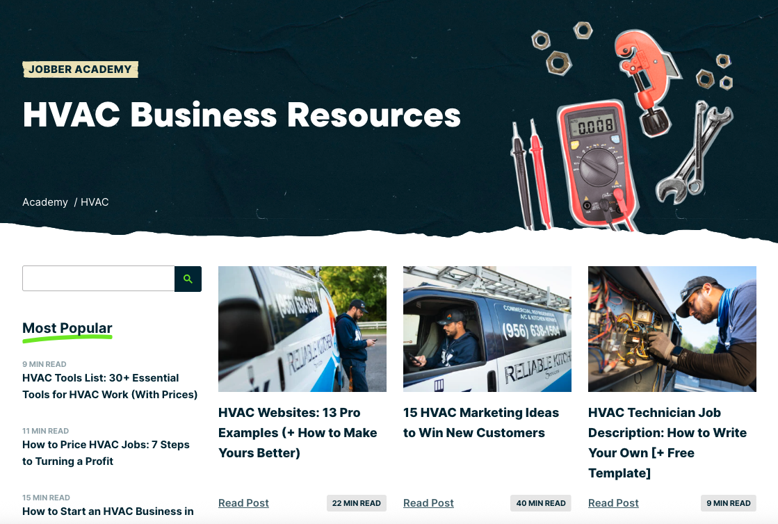Image of Jobber Academy's HVAC blog