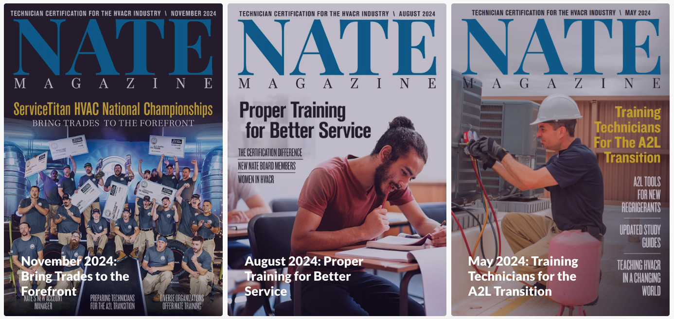 NATE HVAC magazine