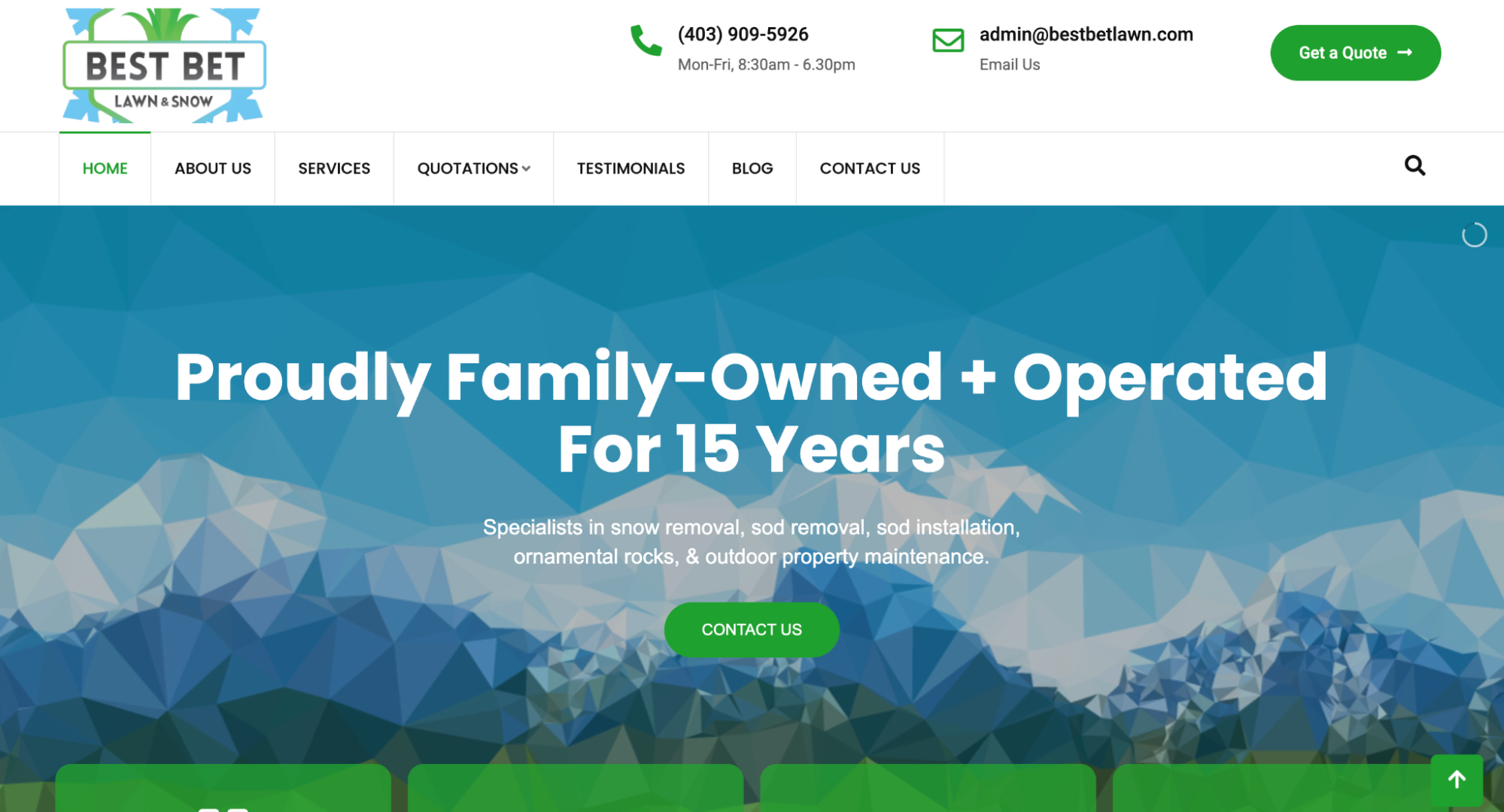 image of Best Bet Lawn & Snow's blog web page