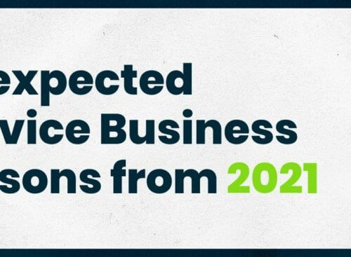 image of unexpected service business lessons header