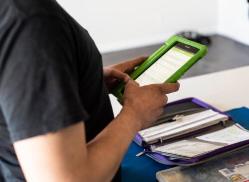 image of service provider on an ipad