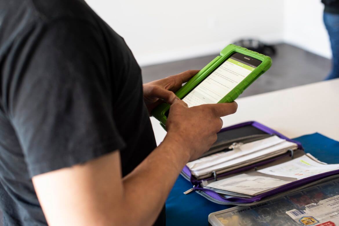 image of service provider on an ipad