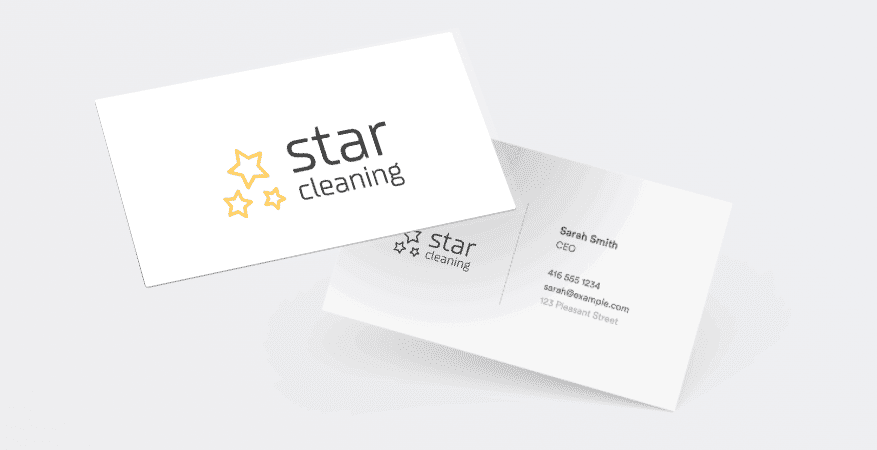 How to get clients for a cleaning business: business cards