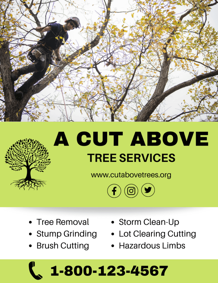 image of tree service business flyer