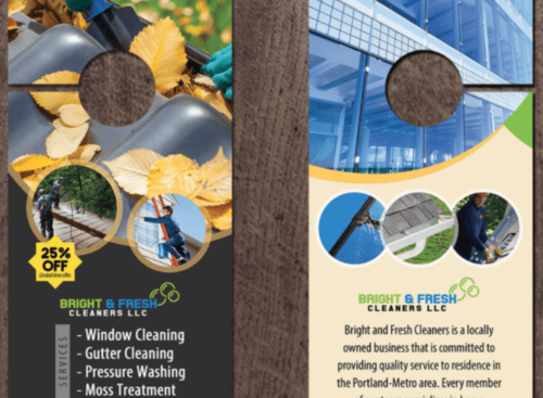 Example of a door hander flyer from Bright And Fresh Cleaners LLC