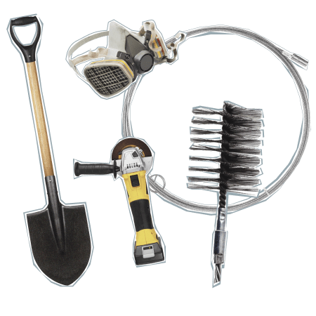 Image of chimney cleaning tools