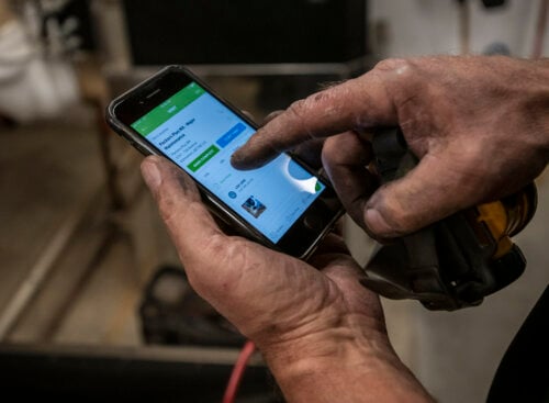 image of Park Lane Plumbing invoicing from their cell phone
