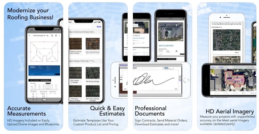 preview of RoofSnap app