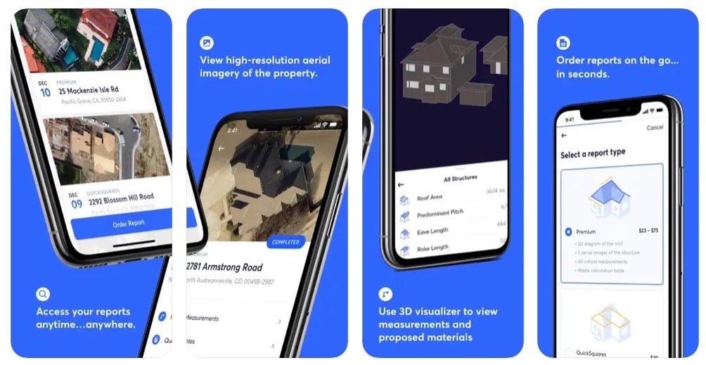 preview of Eagle View app for roofers