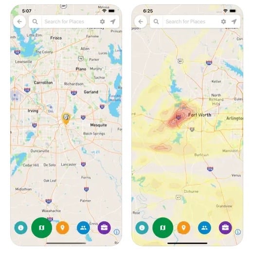 preview of Hail Trace app