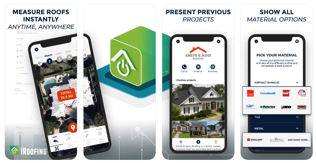 preview of iRoofing app