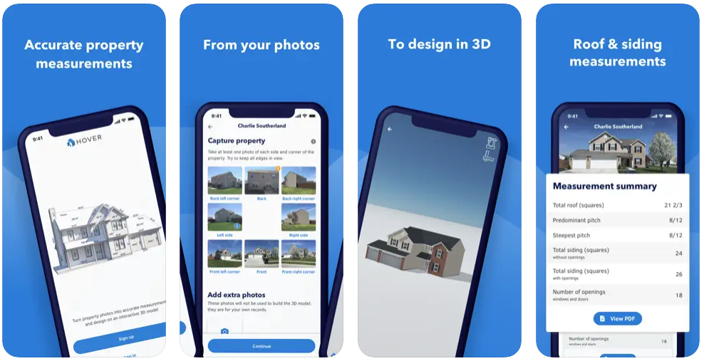 preview of HOVER app