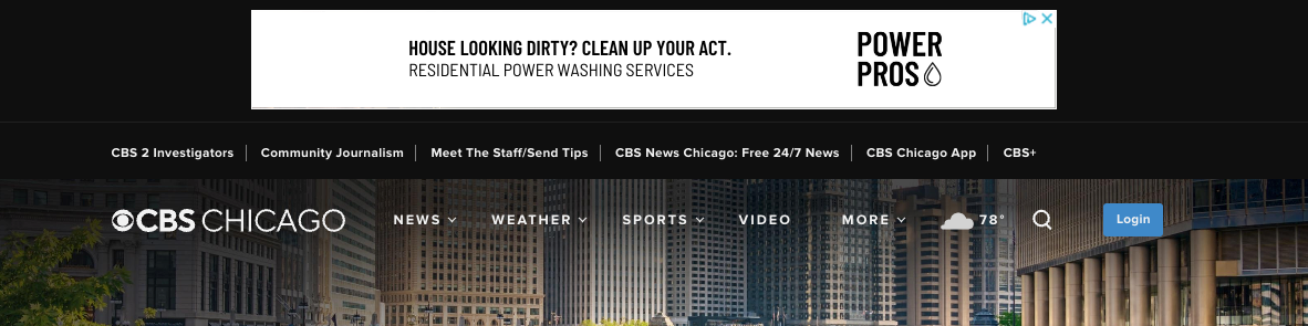 example of Pressure Washing Google display ad