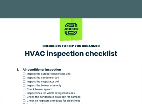 Downloadable HVAC inspection checklist preview