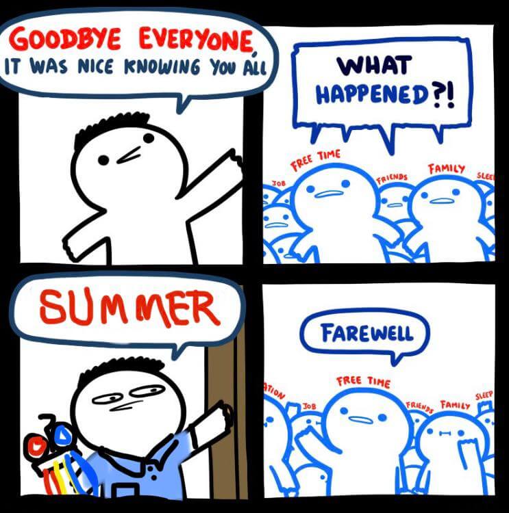 HVAC technician saying goodbye to free time, family, friends, and sleep because it’s summer