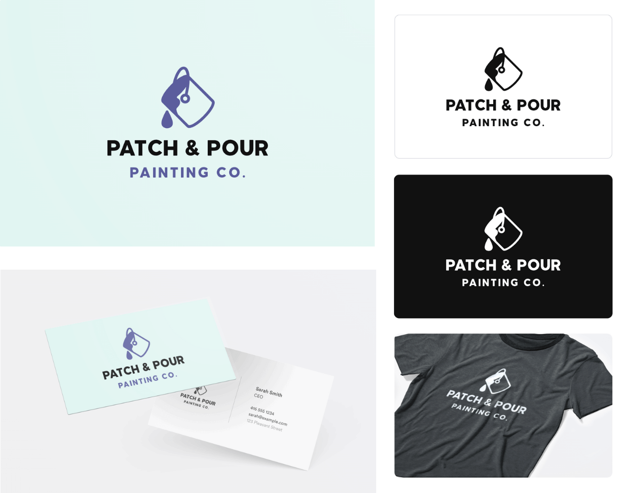 example of logo with creative painting business name