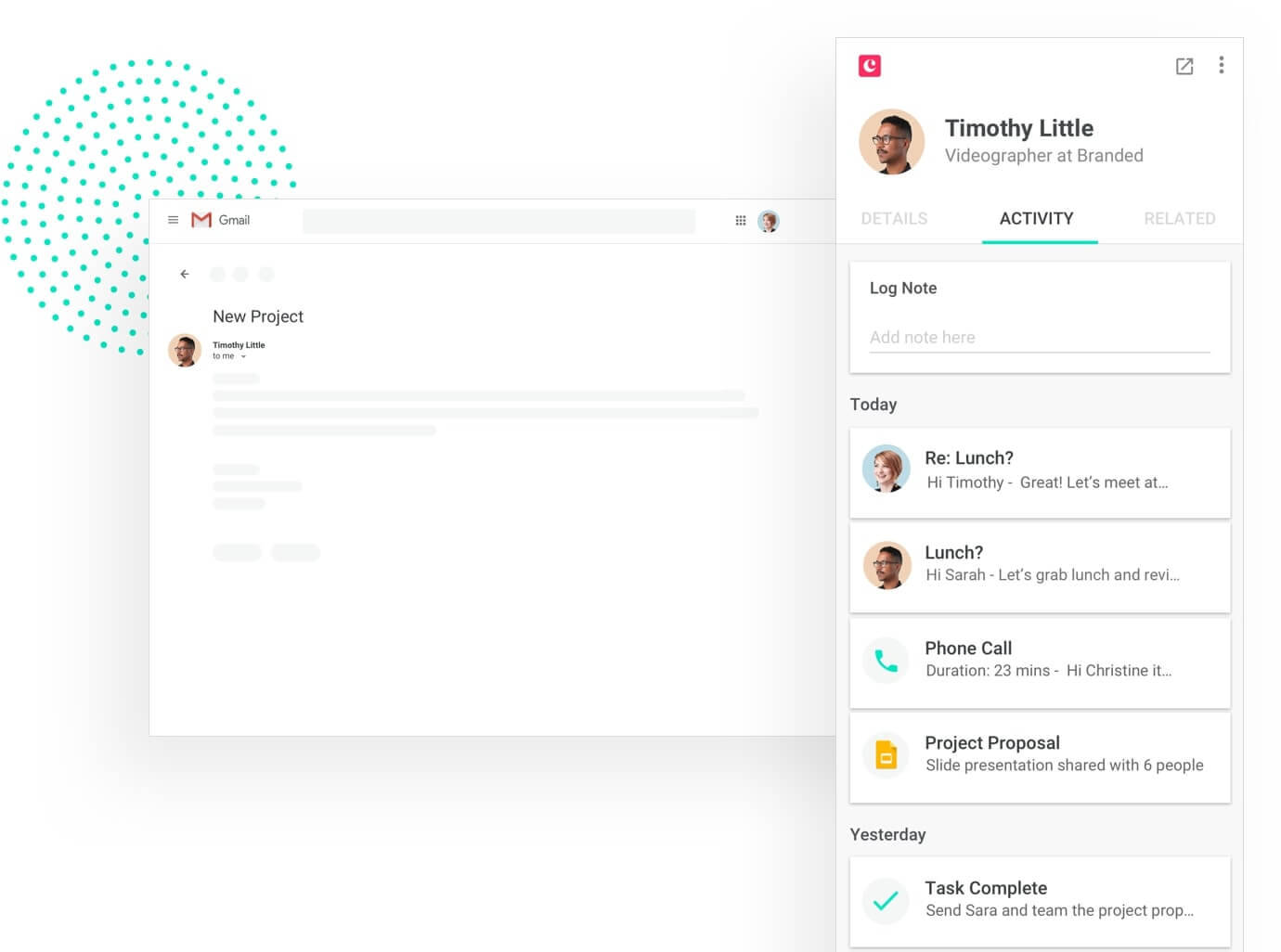Copper email tracking feature