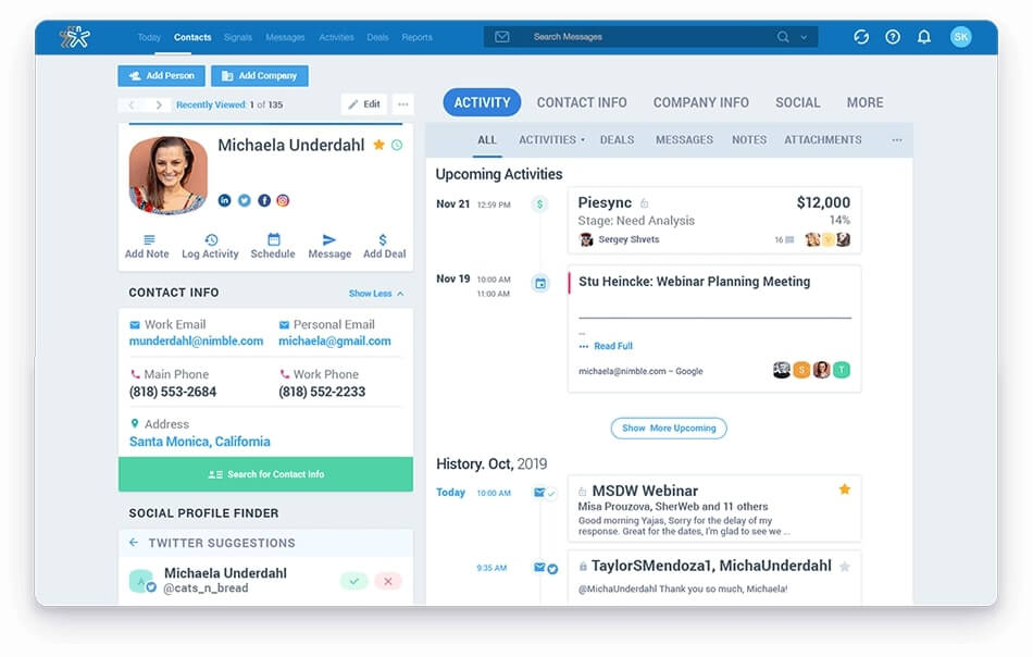 Nimble CRM preview