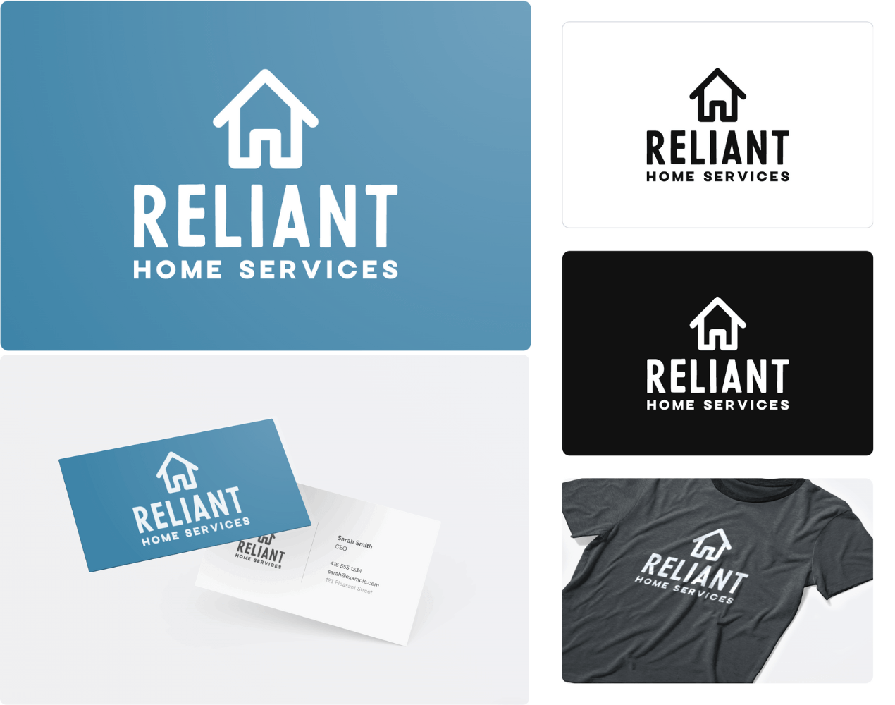 Home service logo and business name application