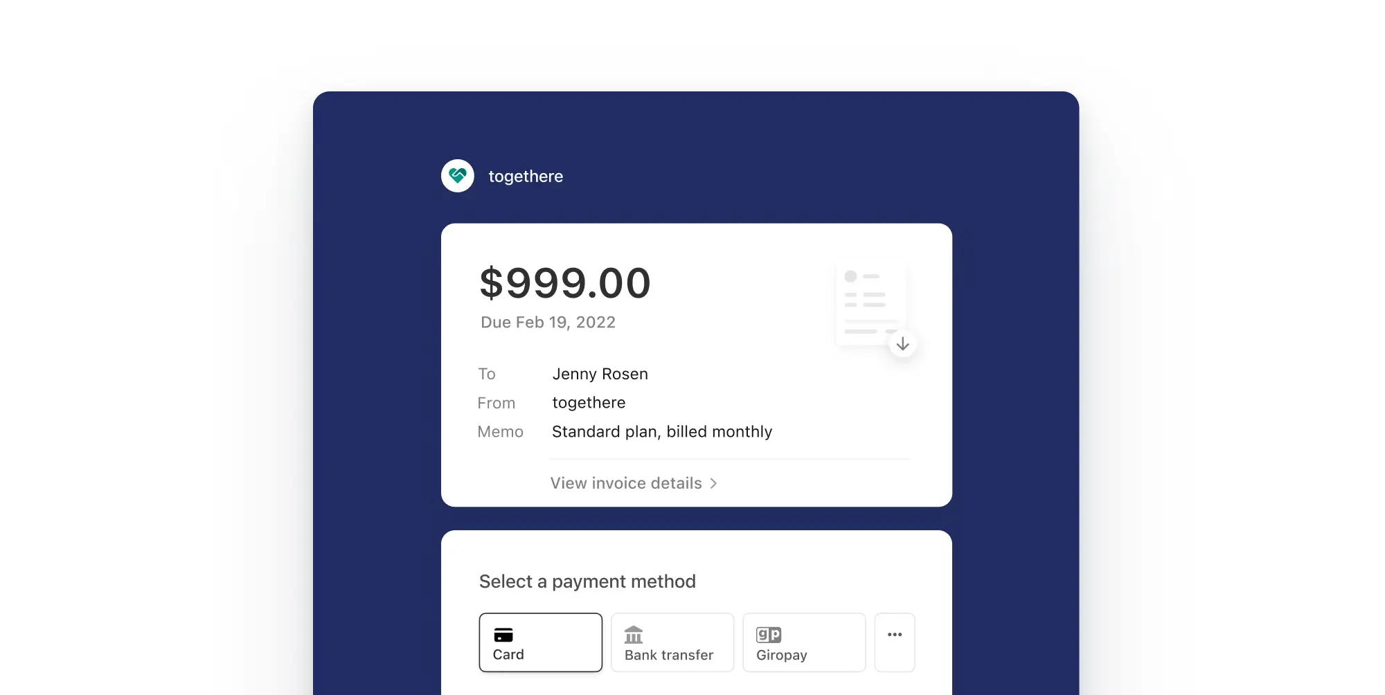 Invoice made with Stripe