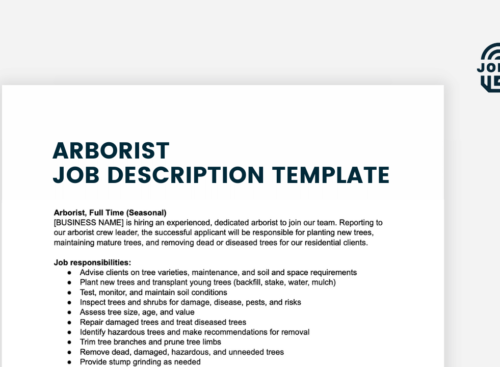 Arborist job description header image