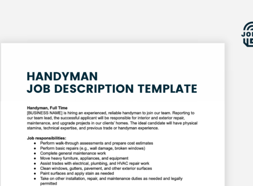 Handyman job description header image