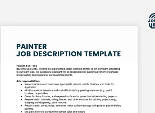 Painter job description header image