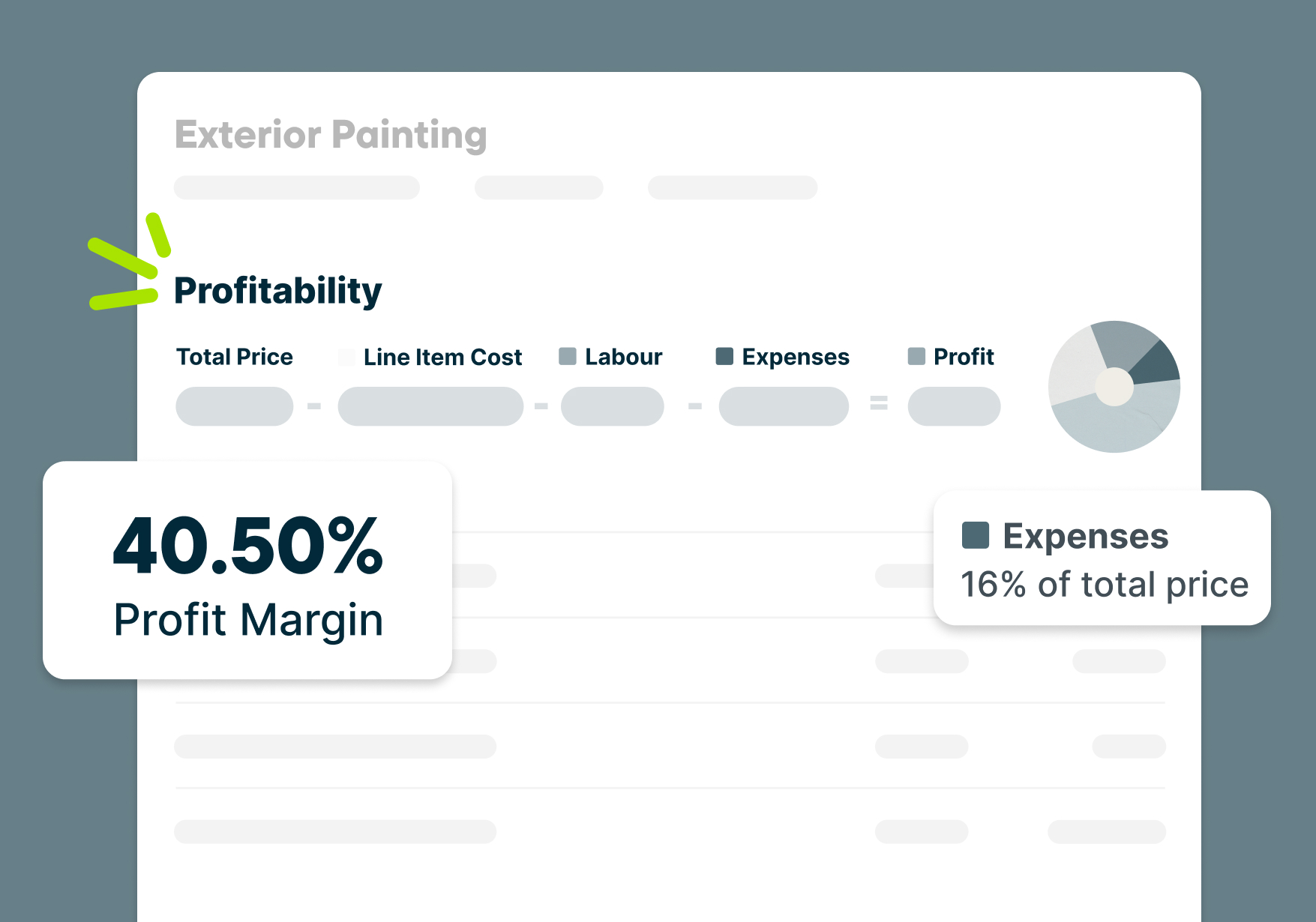 An image showing job costing in Jobber