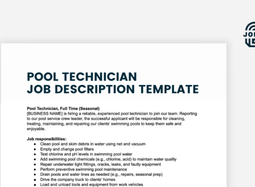 Pool technician job description header image