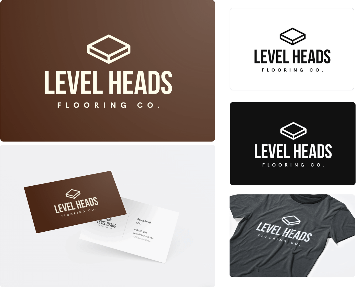 flooring company name and logo application