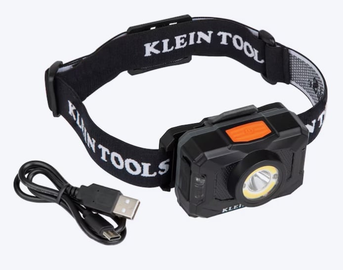 Klein Tools Rechargeable 2-Color LED Headlamp with Adjustable Strap